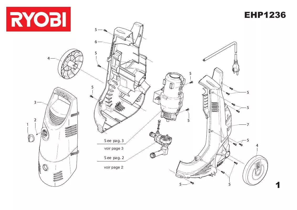 Mode d'emploi RYOBI EHP1236