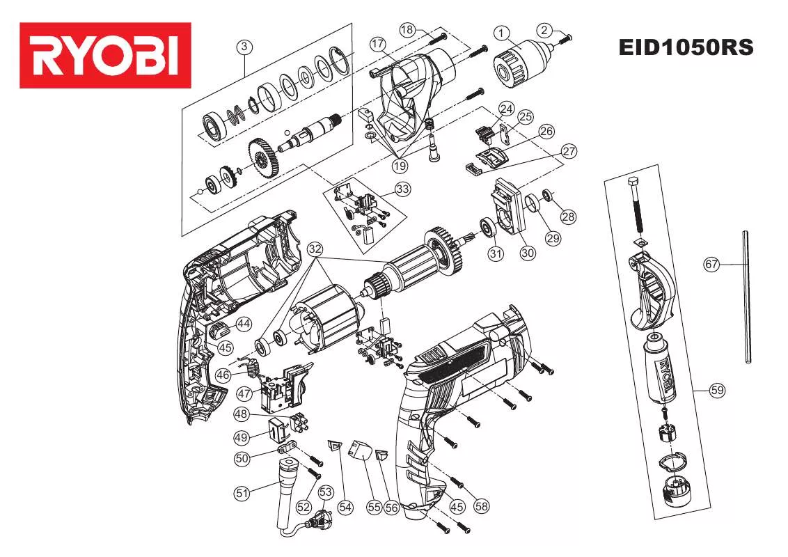 Mode d'emploi RYOBI EID1050RS