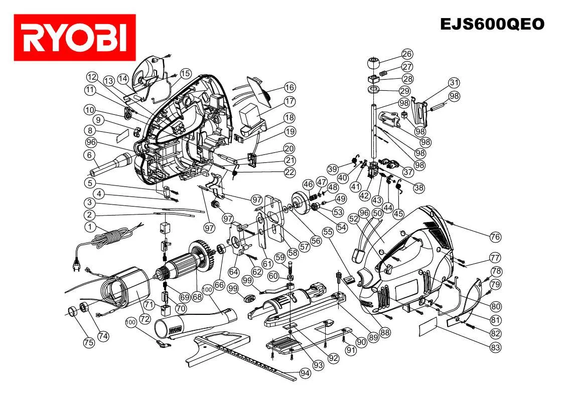 Mode d'emploi RYOBI EJS600QEO