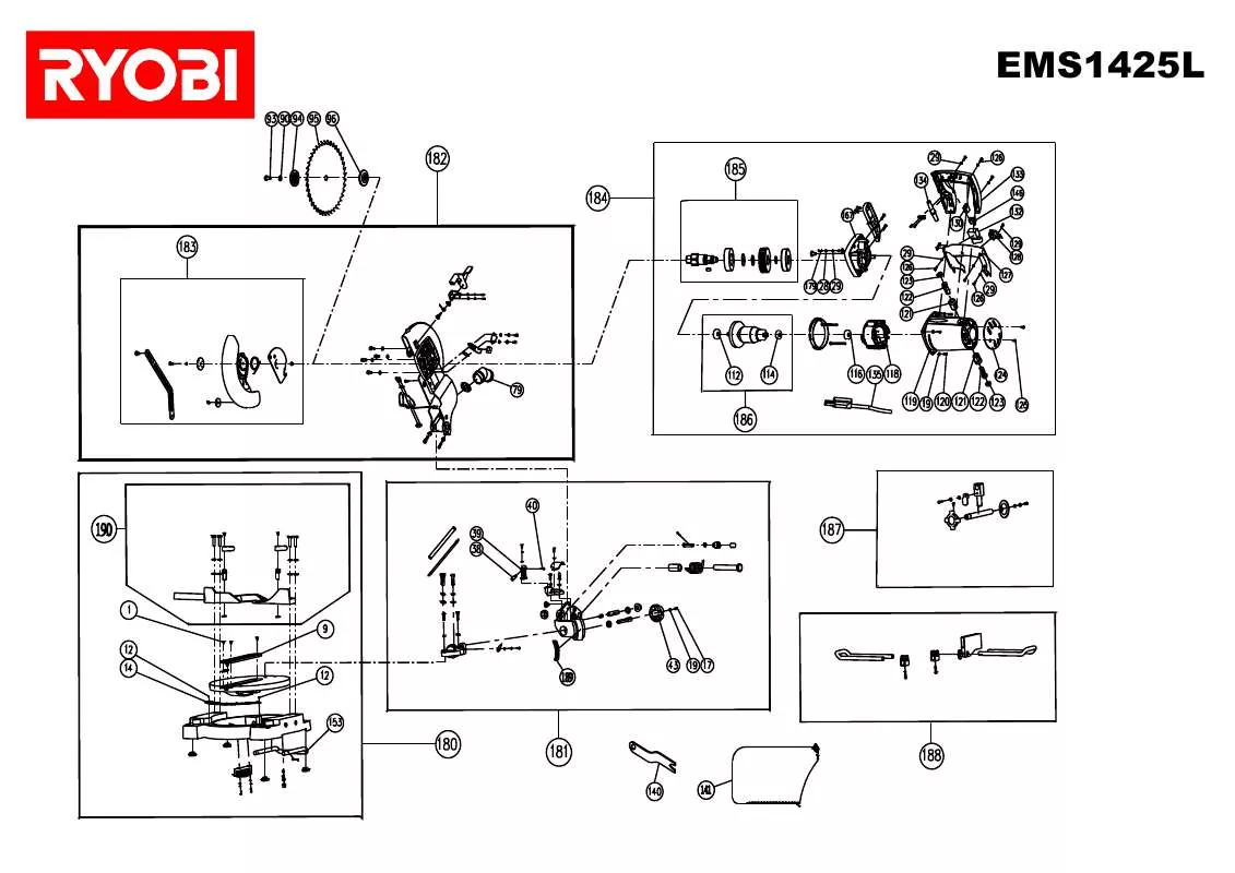 Mode d'emploi RYOBI EMS1425L