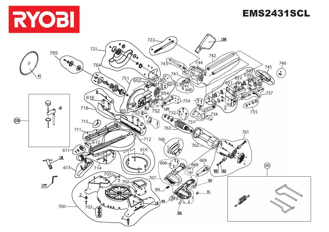 Mode d'emploi RYOBI EMS2431SCL