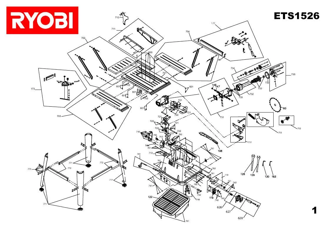 Mode d'emploi RYOBI ETS1526