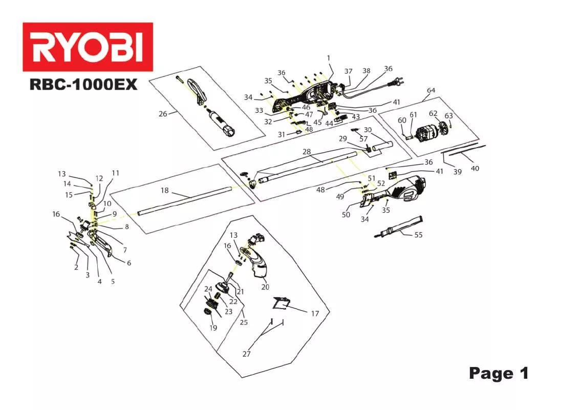 Mode d'emploi RYOBI RBC-1000EX