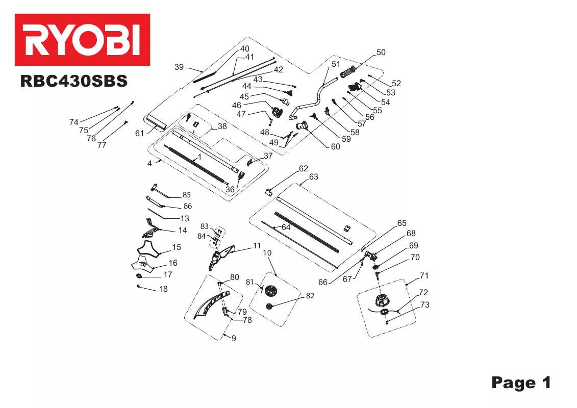 Mode d'emploi RYOBI RBC430SBS