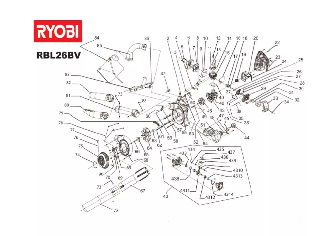 Mode d'emploi RYOBI RBL26BV