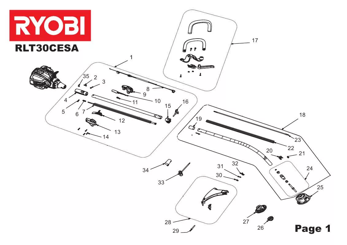 Mode d'emploi RYOBI RLT30CESA