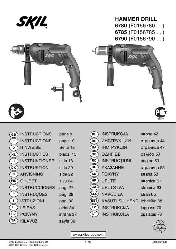 Mode d'emploi SKIL 6785