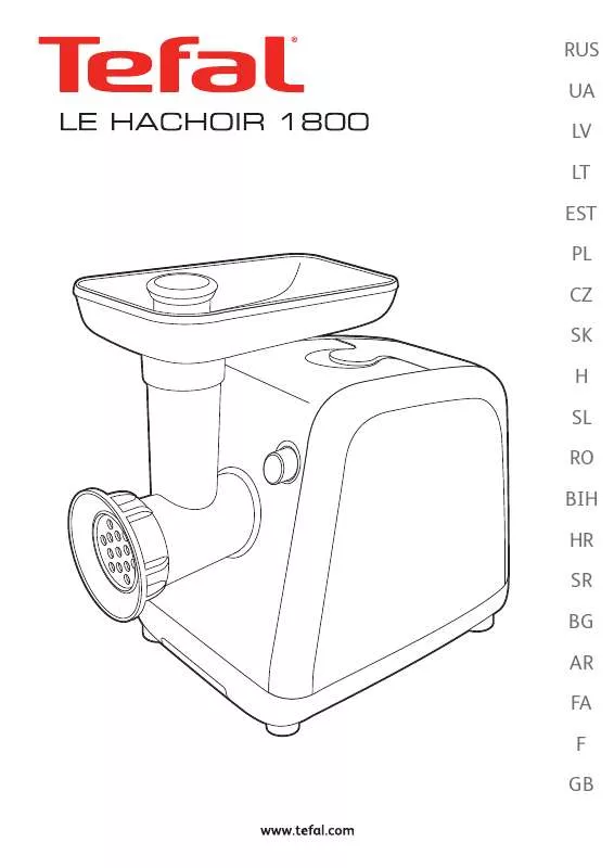 Mode d'emploi TEFAL LE HACHOIR 1800