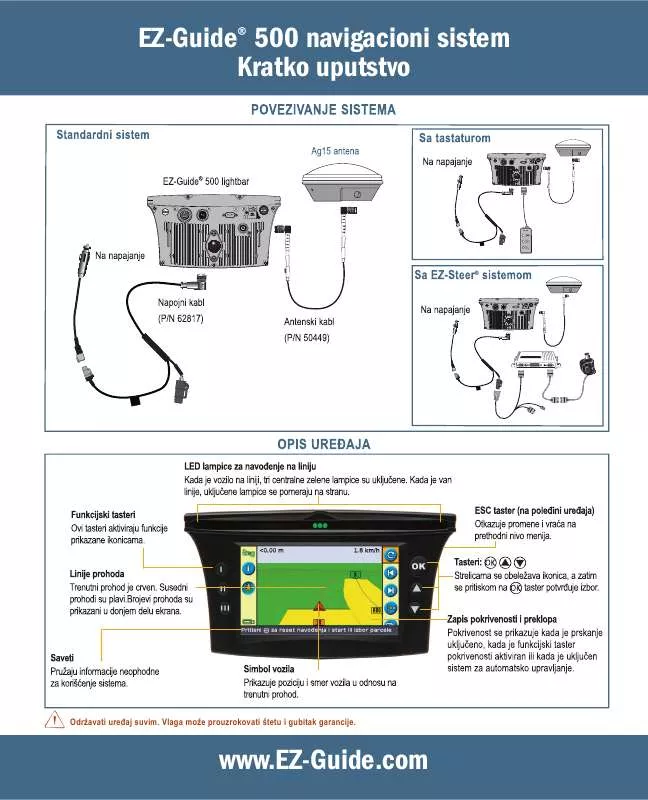 Mode d'emploi TRIMBLE EZ-GUIDE 500