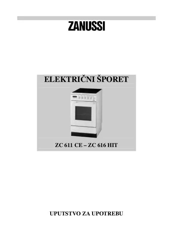 Mode d'emploi ZANUSSI ZC616HIT