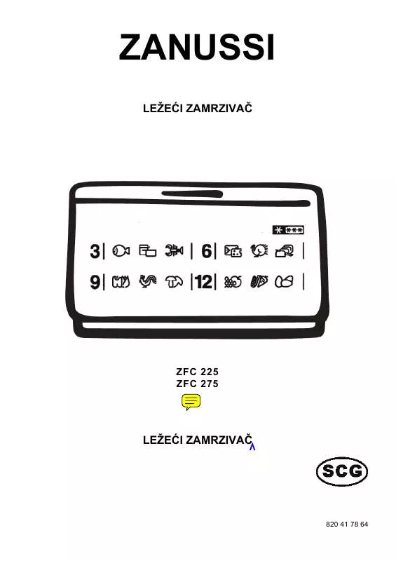 Mode d'emploi ZANUSSI ZFC225