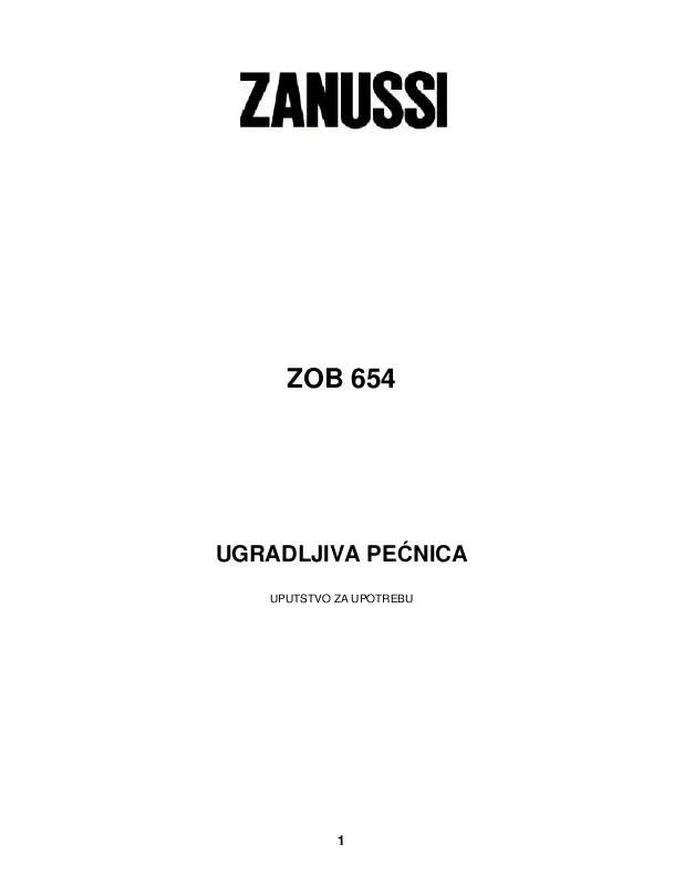 Mode d'emploi ZANUSSI ZOB654X